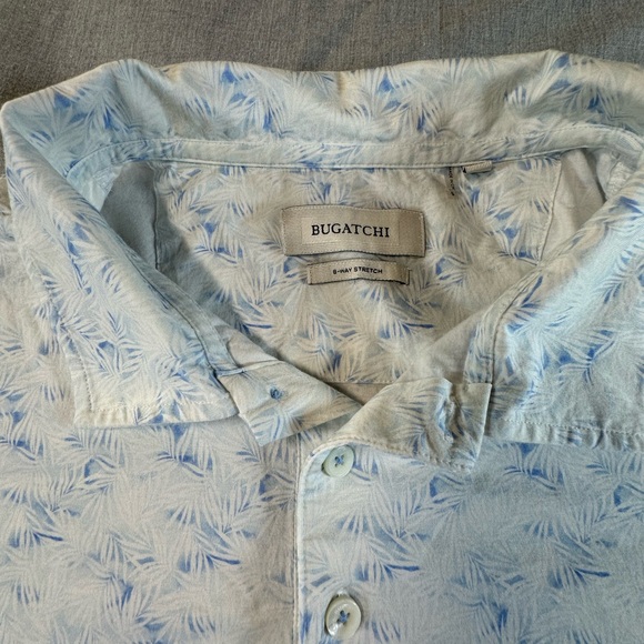 Bugatchi Men's OOOHCotton Leaf Print Polo Shirt - Picture 3 of 10